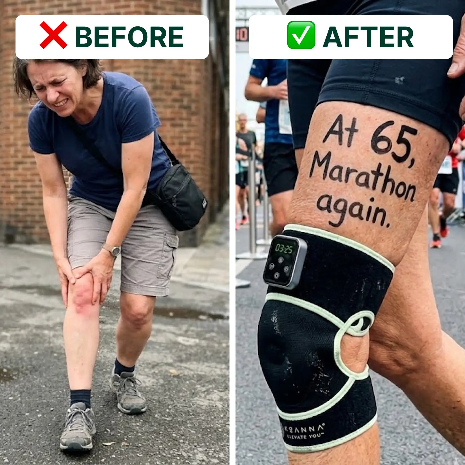 Red light bandage for knee pain