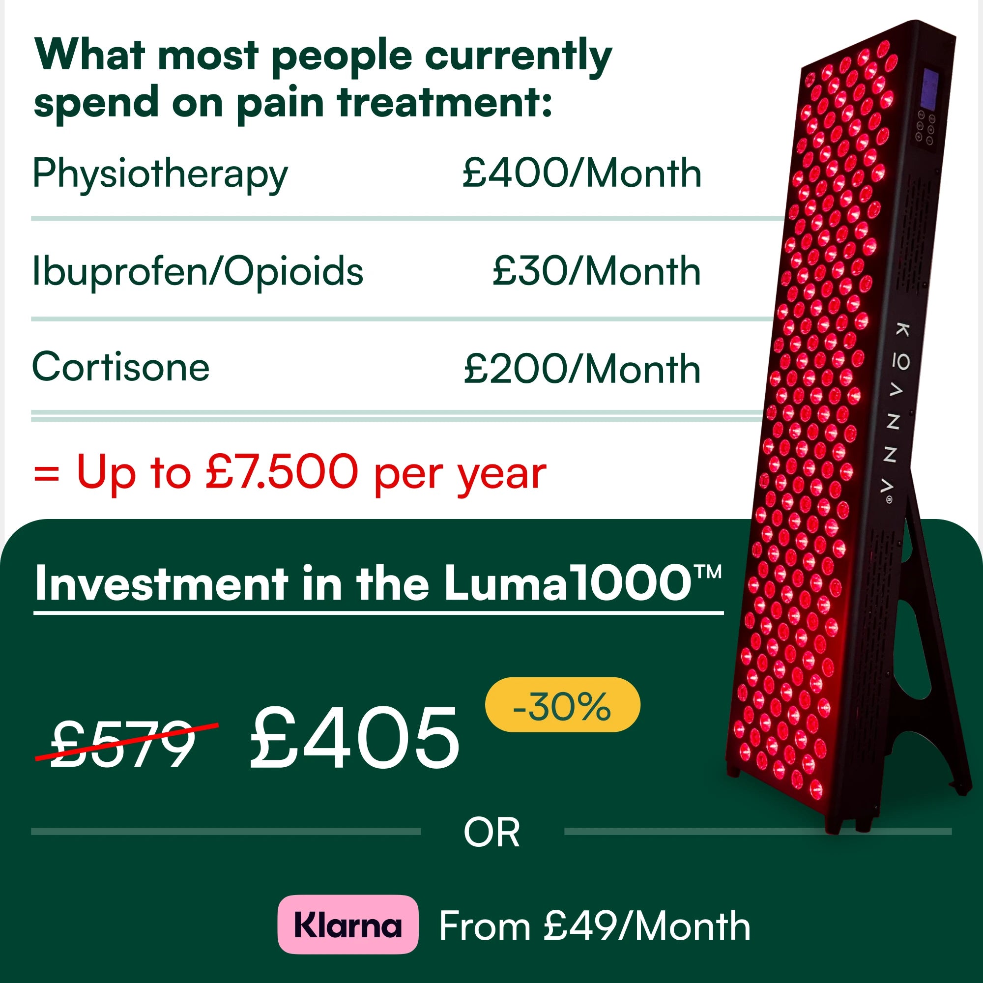 Koanna® Luma1000™ - Red light panel